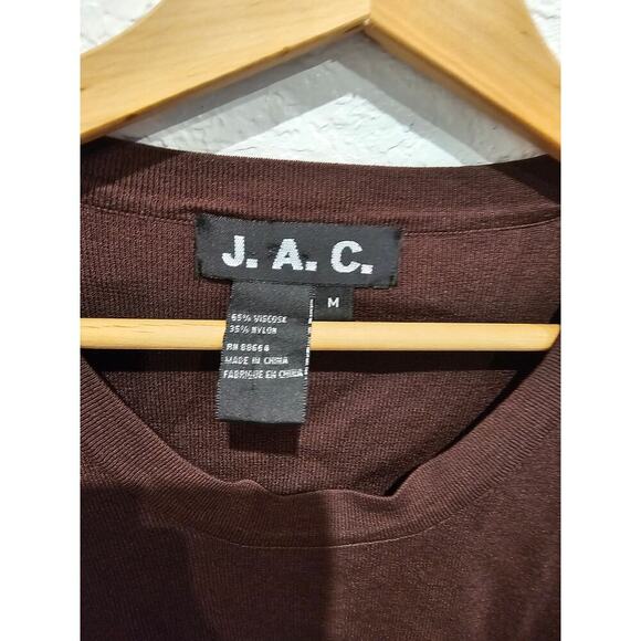 JAC Black Lightweight Sweater 3/4 Length Sleeves -sz Medium - Picture 2 of 3